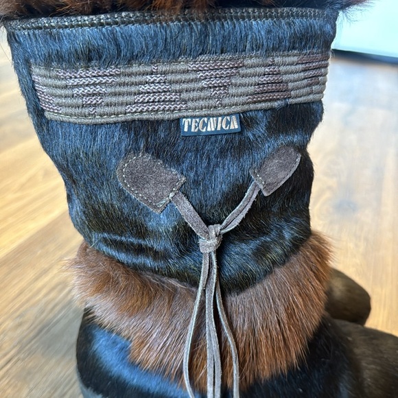 vtg Italian Tecnica 70s 80s brown goat fur mukluk muk luk boots size 7.5 cute - Picture 6 of 15